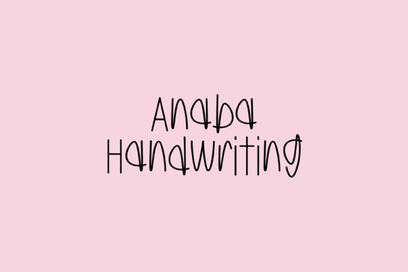 Anaba: A Whimsical Handwritten Font for Expressive Editorial Design