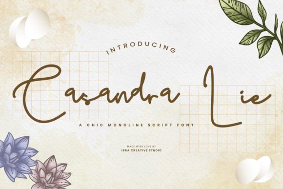 Casandra Lie: A Chic Script Font for Elegant Editorial Design
