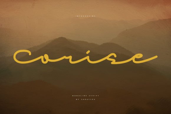 Corise: A Monoline Script Font for Modern Branding Projects