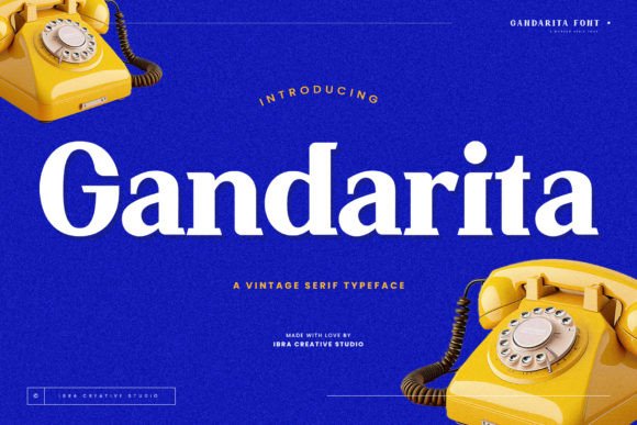 Gandarita: The Vintage Serif Font for Elegant Craft & Product Design