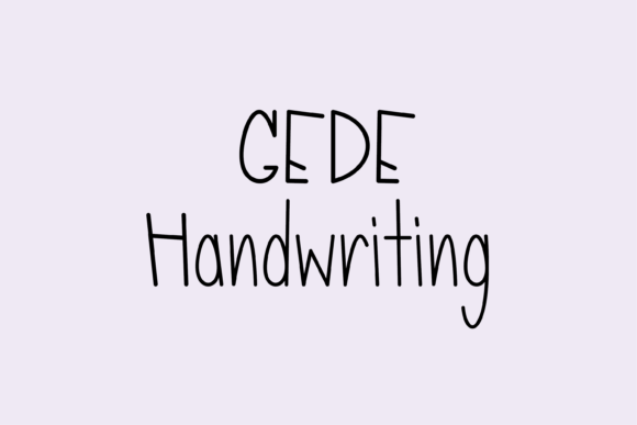 Gede: A Whimsical Handwritten Font for Thoughtful Editorial Design