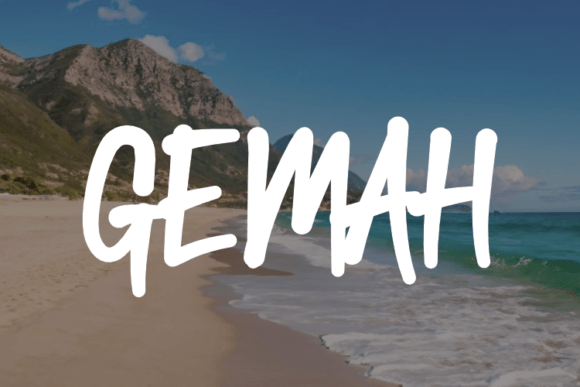Gemah: A Handwritten Font That Elevates Modern Branding Projects