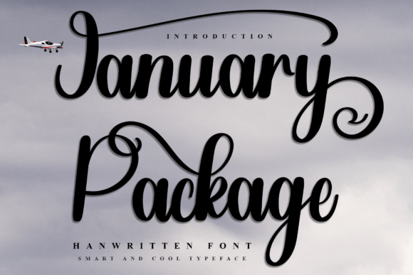 January Package Font: Festive Typography for Digital Branding and Web Design