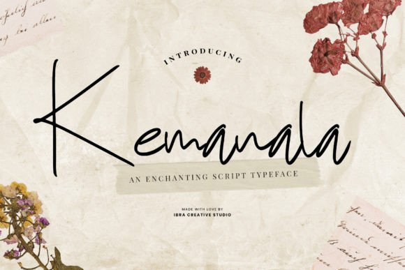 Kemanala: The Enchanting Script Typeface for Makers and Creative Sellers