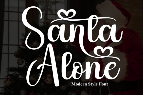 Santa Alone: A Handwritten Font for Heartfelt Campaign Designs